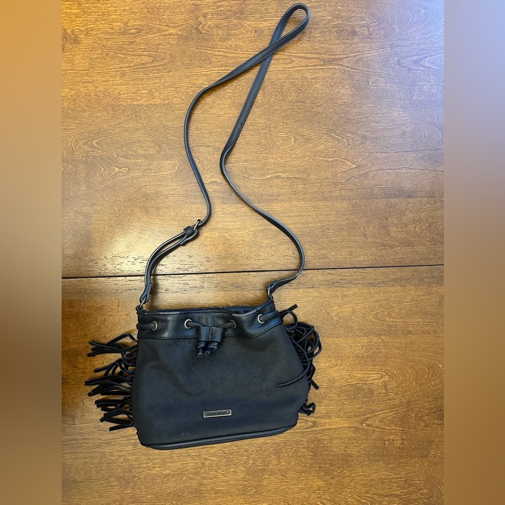 Billabong Black Crossbody Bag with Fringe